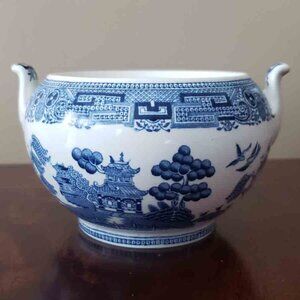 Wedgwood of Etruria & Barlaston Porcelain Sugar Bowl BASE ONLY Blue White Willow